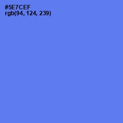 #5E7CEF - Royal Blue Color Image