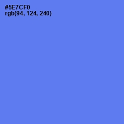 #5E7CF0 - Royal Blue Color Image