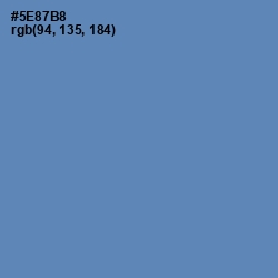 #5E87B8 - Hippie Blue Color Image