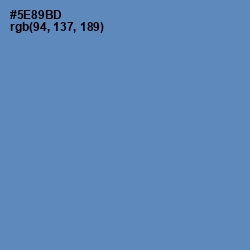#5E89BD - Hippie Blue Color Image