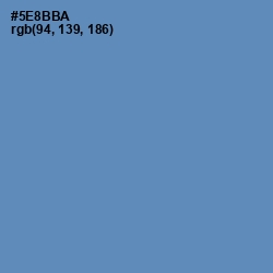 #5E8BBA - Hippie Blue Color Image