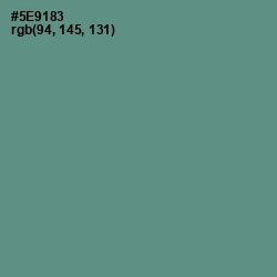 #5E9183 - Smalt Blue Color Image