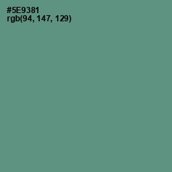 #5E9381 - Smalt Blue Color Image