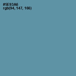 #5E93A6 - Hippie Blue Color Image