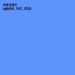 #5E93FC - Cornflower Blue Color Image