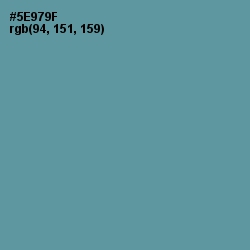 #5E979F - Smalt Blue Color Image