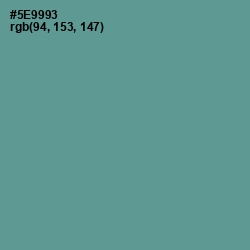 #5E9993 - Smalt Blue Color Image