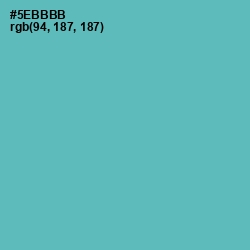 #5EBBBB - Fountain Blue Color Image