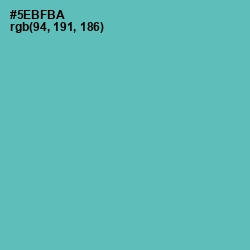 #5EBFBA - Fountain Blue Color Image