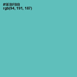 #5EBFBB - Fountain Blue Color Image