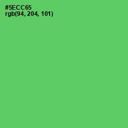 #5ECC65 - Emerald Color Image