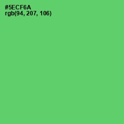 #5ECF6A - Emerald Color Image