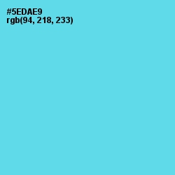 #5EDAE9 - Turquoise Blue Color Image