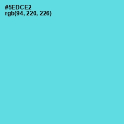 #5EDCE2 - Turquoise Blue Color Image