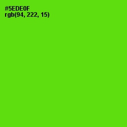#5EDE0F - Bright Green Color Image