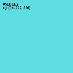 #5EDEE2 - Turquoise Blue Color Image