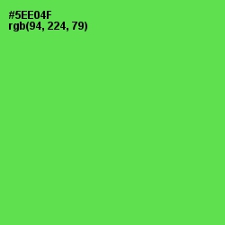 #5EE04F - Screamin' Green Color Image