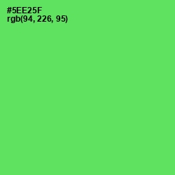 #5EE25F - Screamin' Green Color Image