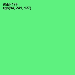 #5EF17F - Screamin' Green Color Image