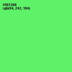 #5EF268 - Screamin' Green Color Image