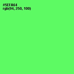 #5EFA64 - Screamin' Green Color Image