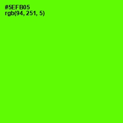 #5EFB05 - Bright Green Color Image