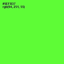 #5EFB37 - Bright Green Color Image