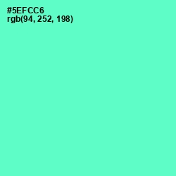 #5EFCC6 - Aquamarine Color Image
