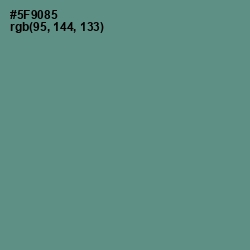 #5F9085 - Smalt Blue Color Image