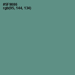 #5F9086 - Smalt Blue Color Image