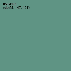#5F9383 - Smalt Blue Color Image
