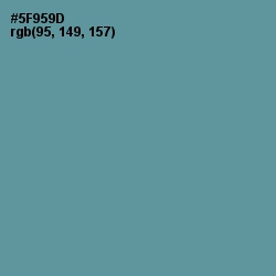 #5F959D - Smalt Blue Color Image