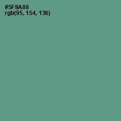 #5F9A88 - Smalt Blue Color Image