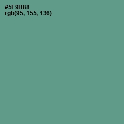 #5F9B88 - Smalt Blue Color Image