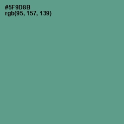 #5F9D8B - Smalt Blue Color Image