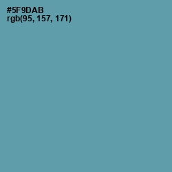 #5F9DAB - Hippie Blue Color Image