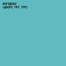 #5FBBBF - Fountain Blue Color Image