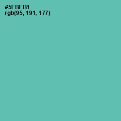 #5FBFB1 - Fountain Blue Color Image