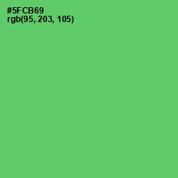 #5FCB69 - Emerald Color Image