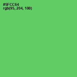 #5FCC64 - Emerald Color Image