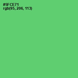 #5FCE71 - Emerald Color Image