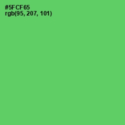 #5FCF65 - Emerald Color Image