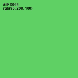 #5FD064 - Emerald Color Image