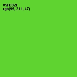 #5FD32F - Bright Green Color Image