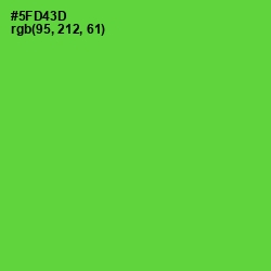 #5FD43D - Bright Green Color Image