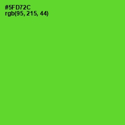 #5FD72C - Bright Green Color Image