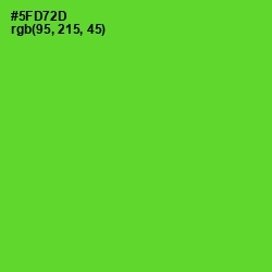 #5FD72D - Bright Green Color Image