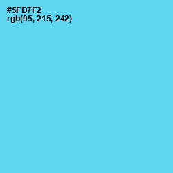 #5FD7F2 - Turquoise Blue Color Image