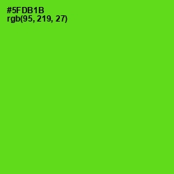 #5FDB1B - Bright Green Color Image