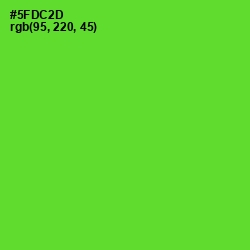 #5FDC2D - Bright Green Color Image